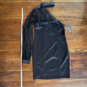 Elegant Black One-Shoulder Dress